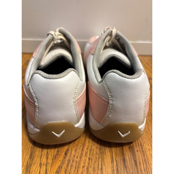 Callaway Womens Golf Shoes Size 8Pink & White Leather Lace-Up - Picture 4 of 8